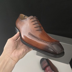 Nouvelles chaussures en cuir formelles pour hommes - style britannique rétro - chaussures de bureau - chaussures Oxford derby pour gentleman - Product Image 6