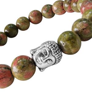 High Quality <b>Bracelet</b> unakite Buddha <b>Beads</b> Stone <b>Bracelet</b> Crystal Gemstone Fashion Jewelry <b>Men</b> and Women Gift Energy meditation - Product Image 3