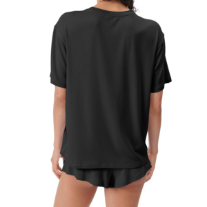 T-shirts d'entraînement d'été pour femmes XXL personnalisés, très demandés, vêtements de sport écologiques et durables, coupe ajustée, col rond, en spandex - Product Image 5