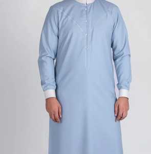 <b>Light</b> <b>Blue</b> Color Men Cotton Thobes For Muslim Events such As Eid Ramadan Men Saudi <b>Dresses</b> in Low price 2025 - Product Image 6