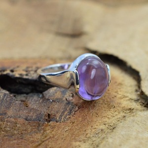 Anillo de piedras preciosas de amatista de Plata de Ley 925, joyería hecha a mano, anillo de estilo bohemio de plata, joyería para mujer, regalo de boda para esposa - Product Image 3
