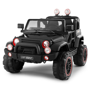 Voiture à pédales pour enfants Lumina à essence, jouets pour enfants de 0 à 24 mois, silicone unisexe, MP3, lumière LED, télécommande + housse noire - Product Image 1