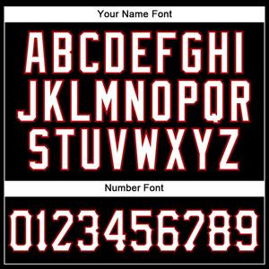 Camiseta de Béisbol Auténtica Personalizada con Rayas Blancas y Negras, Ropa Deportiva con Estampado Blanco y Rojo, Secado Rápido y Transpirable - Product Image 5