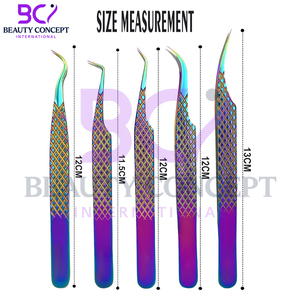 Pinzas para extensión de pestañas, herramienta profesional para extensión de pestañas para colocación precisa y separación de pestañas - Product Image 4