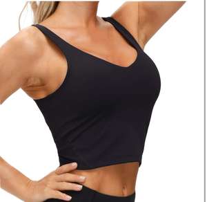 Meilleur grossiste de vêtements de sport ensemble de yoga taille haute pour femmes avec tissu antibactérien logo sur le devant Options personnalisables - Product Image 2