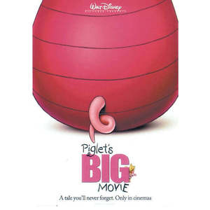 Postcard Featuring Piglet's Big Movie A4 <b>Paper</b> Digital Printed Music Style Birthday Card A5 Size for Holiday Christmas Occasions - Product Image 1