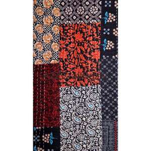 Robe élégante pour femme en coton 100% de luxe, à manches longues, à cordon de serrage, à col en V, à fleurs, non tissée, trois quarts, pour l'hiver - Product Image 4