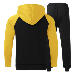 Automne Logo personnalisé réfléchissant Tech polaire pull survêtement hommes sweat à capuche ensembles Air couche coton hommes ensemble à capuche - Product Image 2