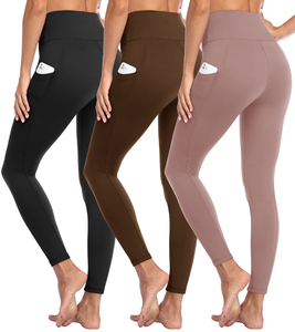 Leggings de yoga taille haute respirants pour femmes pantalons de sport imprimés avec logo personnalisé - Product Image 1