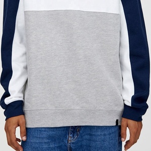 เสื้อกันหนาวแบบสวมหัวผ้าฟลีซสำหรับผู้ชาย,สเว็ตเตอร์จัมเปอร์ผ้าฝ้ายสามโทนสีทันสมัย - Product Image 5