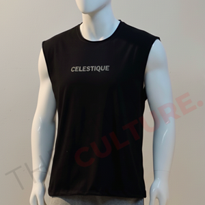 เสื้อกล้ามพิมพ์ลายแบบกำหนดเองสำหรับผู้ชาย ผ้าโพลีเอสเตอร์ผสมคอตตอน แขนกุด สำหรับออกกำลังกาย ฟิตเนส และสตรีทแวร์ - Product Image 6