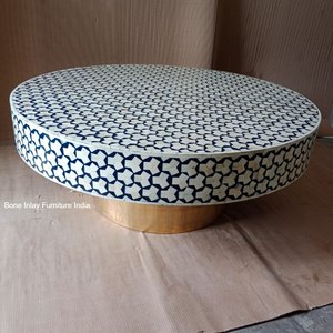 Table basse ronde blanche en nacre pour intérieurs de luxe commande en gros - Product Image 5