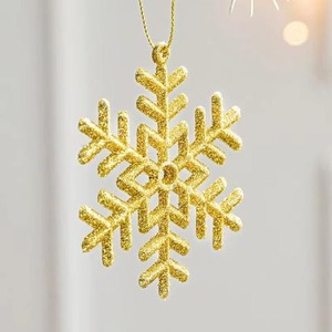 Vente chaude flocon de neige suspendu en métal avec 4 couleurs différentes ornements décoratifs de noël pour la décoration d'arbre d'ornement de X-MAS - Product Image 6