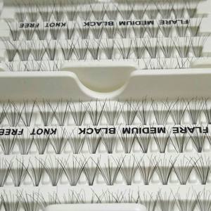ELFA ELFAFLARE Vietnamese Supplier Offers Handmade 56 Clusters Synthetic Hair Fluffy <b>Individual</b> Flare Lashes Knot Free 8mm 10mm - Product Image 1