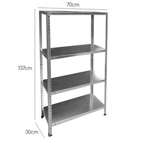 Estantería Metálica WELL HOME de 4 Niveles para Almacenamiento en Garaje, 70x37x137 cm - Product Image 3