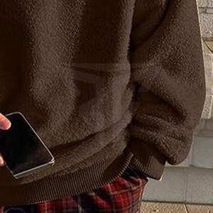 Meilleure vente Sweat-shirt Sherpa pour homme pull de haute qualité dans des couleurs personnalisées motif solide décontracté hiver taille haut prix vêtements - Product Image 2