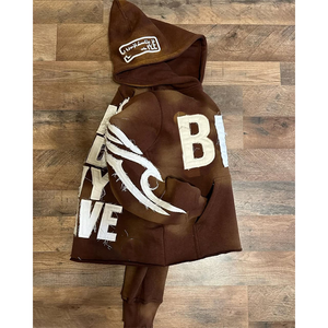 Sweat à capuche brodé personnalisé 100% coton éponge française lavé à l'acide pour femmes Sweat-shirt décontracté tricoté avec logo 3D d'hiver - Product Image 2