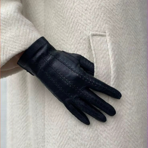Guantes de cuero genuino para hombre, calidad superior, estilo cómodo, guantes de vestir, guantes de conducción suaves para exteriores, perfectos para uso diario - Product Image 1