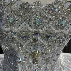 Robe <span class=keywords><strong>de</strong></span> mariée scintillante Jancember OY022, robe <span class=keywords><strong>de</strong></span> mariée luxueuse à paillettes, col haut, robe <span class=keywords><strong>de</strong></span> bal, Vestido <span class=keywords><strong>De</strong></span> Novia, mariage royal - Product Image 6