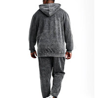 Survêtement d'hiver pour hommes grande taille, écologique, respirant, coupe-vent, anti-UV, séchage rapide, délavé à l'acide, couleur unie, 100% coton