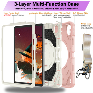Étui de protection robuste antichoc à 3 couches avec support rotatif, sangle de maintien et porte-crayon pour iPad Air 13 pouces 2024 2025 2026 - Product Image 3