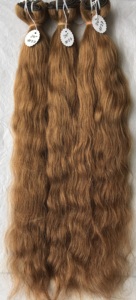 Mechones de pelo de alta calidad, Color n. ° 27, cabello humano sin procesar, con una sola pieza, cutícula, línea de cabello 100% humano, hecho de Material indio - Product Image 3