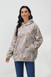 Nuevo Camo Luxury Women Hoodies Alta calidad Algodón Fleece Acid Wash Pullover Heavyweight Streetwear Boxy Fit Invierno Otoño - Product Image 5
