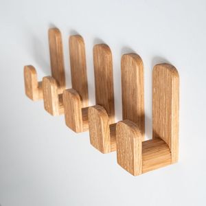 Crochets muraux modernes en bois faits à la main pour la maison et le bureau Crochets muraux rustiques en bois personnalisés pour clés, manteaux et sacs - Product Image 4