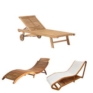Chaise longue et inclinable pour l'extérieur Chaise longue pour piscine simple Chaise longue de plage d'Indonésie - Product Image 4