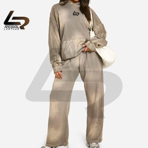 Sudadera con capucha de lana de gran tamaño para mujer OEM personalizada 2025 nuevo estilo callejero sólido suelto para invierno con cuello con capucha y logotipo frontal - Product Image 3