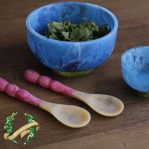 CUENCO DE RESINA INTELIGENTE CUELLO HECHO A MANO AL POR MAYOR CUENCOS DE ALTA CALIDAD Color de resina personalizado Cocina Comida Camphorae Cuenco de resina - Product Image 1