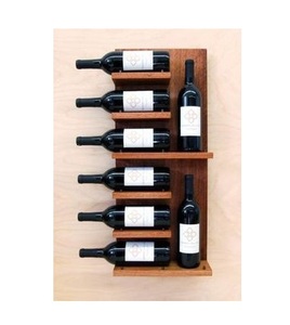 Casier à vin mural en bois, Design incurvé Unique, fabricant, nouveau Design, mangue, bois d'acacia, casier à vin décoratif mural - Product Image 6