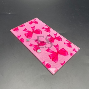 Nouvelle arrivée Carreau de cils durable avec nœud rose Carreaux de cils en acrylique de couleur et de design personnalisé Carreau de fabrication de cils en plaque - Product Image 3