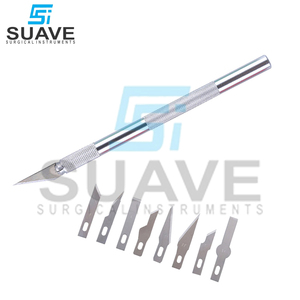 Producto recién llegado, cuchillas de impresión de logotipo personalizado, asas y cuchillas de bisturí de buena venta de SUAVE SURGICAL INSTRUMENTS - Product Image 4