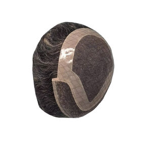 Peluca de Cabello Humano Taz Hair BD, Ondulado, Prótesis Capilar, 100% Cabello Remy Chino, con Frente de Encaje y Base Mono - Product Image 3