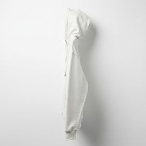 เสื้อฮู้ดดี้ผ้าเฟรนช์เทอร์รี่หนานุ่มคุณภาพสูง สีขาวสำหรับฤดูหนาว น้ำหนัก 500 กรัม ผ้าฝ้าย พิมพ์ลายดิจิตอล ประดับด้วยคริสตัล ลายตกแต่งแบบดิสเทรส 3 มิติ - Product Image 3