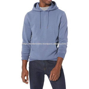 High Quality <b>Black</b> Cotton Fleece Pullover <b>Hoodie</b> for <b>Men</b> Solid Design Lined Hood OEM Winter Season Waterproof Breathable - Product Image 2
