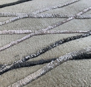 Fabricant Usine Designer Luxe Haut Bas Tapis élégant indien tufté à la main Elégant effet haut-bas fait main en laine de viscose pour - Product Image 3