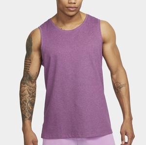 2023 Custom Sportswear Gym Tank Top Men Breathable Undershirt 100% Cotton Eco-Friendly Private <b>Label</b> Sleeveless Workout Top - Product Image 1