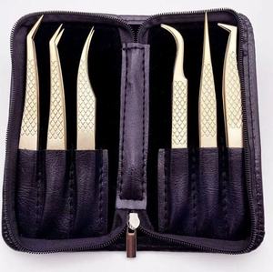 แหนบต่อขนตาเคลือบทองไทเทเนียมแบบขายส่ง พร้อมโลโก้สั่งทำ กล่องหนัง และบริการติดฉลากส่วนตัว - Product Image 4