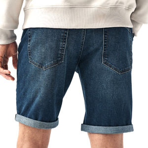 2025 nouveau Style vente chaude mi bleu coupe droite Stretch Denim Shorts hommes droite Denim Shorts - Product Image 3