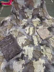 Hot bán faransawi váy cưới chất lượng cao nhiều màu in dệt tinh thể đá dirac somali vải lụa thoáng khí - Product Image 5