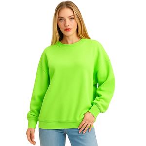 Grande taille col rond 80% coton 20% polyester couleur unie pull écologique hiver goutte épaule blanc rayure spirale école - Product Image 6