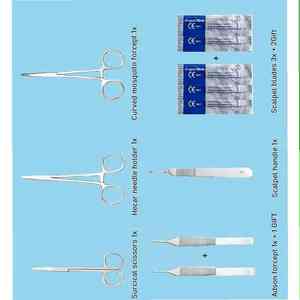 ชุดเครื่องมือผ่าตัดพื้นฐานชุดเย็บแผลผ่าตัดสแตนเลสสำหรับการฝึกสุขภาพแบบแมนนวลสำหรับโรงเรียนแพทย์ - Product Image 3