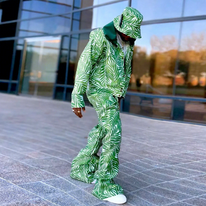 Fashion Clothing Manufacturer Men Streetwear Joggers Suits Set Custom Two Piece Set <b>Wind</b> <b>Breaker</b> Cargo Flare Men Tracksuit - Product Image 3