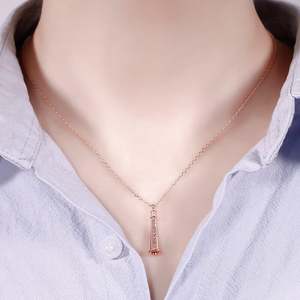 Jeulia Guiding Light Lighthouse Design Round Cut Personalized Sterling Silver Fashion Pendant Necklace - Product Image 4