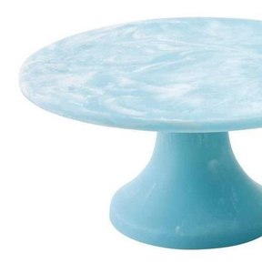 Handmade Eco-Friendly <b>Resin</b> <b>Silicone</b> <b>Mold</b> Cake Stand with Marble Texture Swirl Matte Effect & Shiny Plate Display - Product Image 3