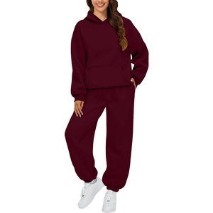 Sudadera con capucha informal para mujer y pantalones largos conjunto de 2 piezas Otoño Invierno nuevo estilo ropa deportiva cómoda fibra de poliéster - Product Image 5