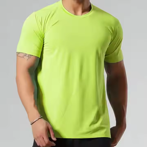 เสื้อออกกำลังกายแขนสั้นผู้ชาย, เสื้อยืดแขนสั้นผ้าฝ้าย100% สำหรับเล่นกีฬาออกกำลังกายฟิตเนสเทรนนิ่งและวิ่งออกกำลังกาย - Product Image 1