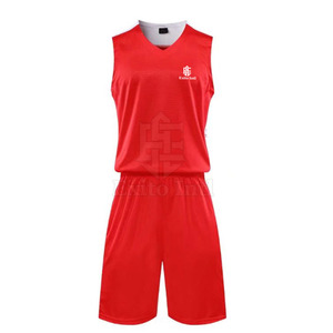Ensemble de maillot et short de basketball réversible personnalisé pour homme avec impression par sublimation intégrale respirante et à séchage rapide - Product Image 1